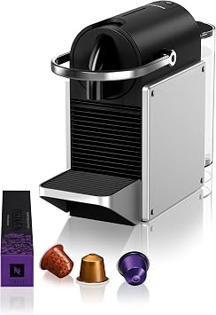 Nespresso D62 Pixie Coffee Maker, Silver