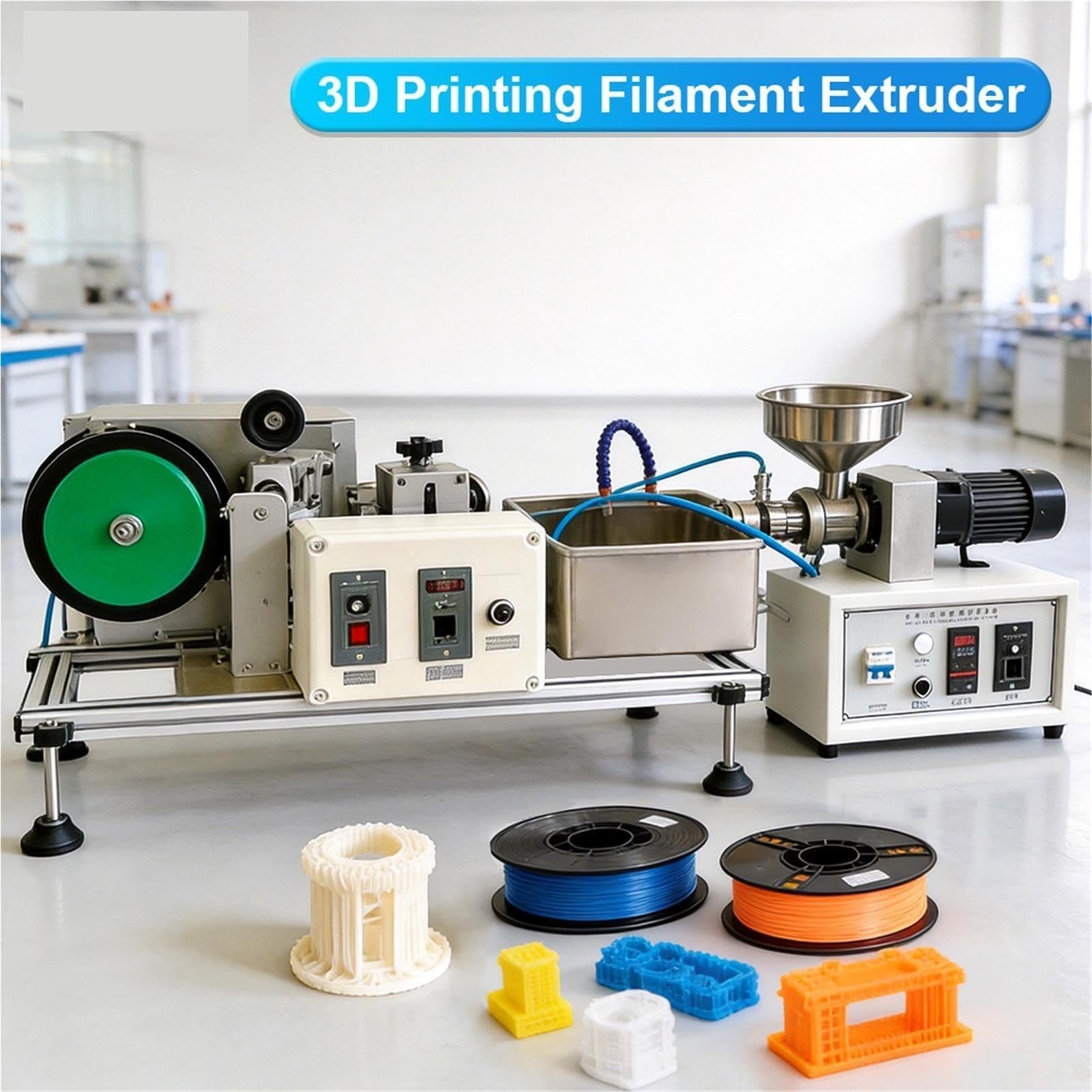 Fabricante de filamentos de impresión 3D - Extrusora de escritorio de un solo tornillo de alta velocidad de 0,5 kg/h para línea de producción completa de extrusora de filamentos 3D(SJ20-10 Extruder)