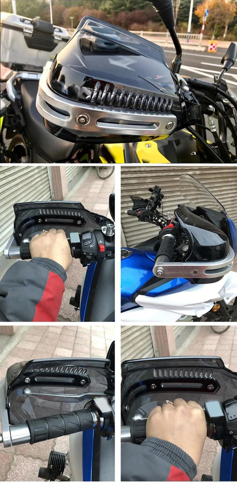 Amazon.co.jp: QWPONB(した) オートバイハンドガードハンドガード