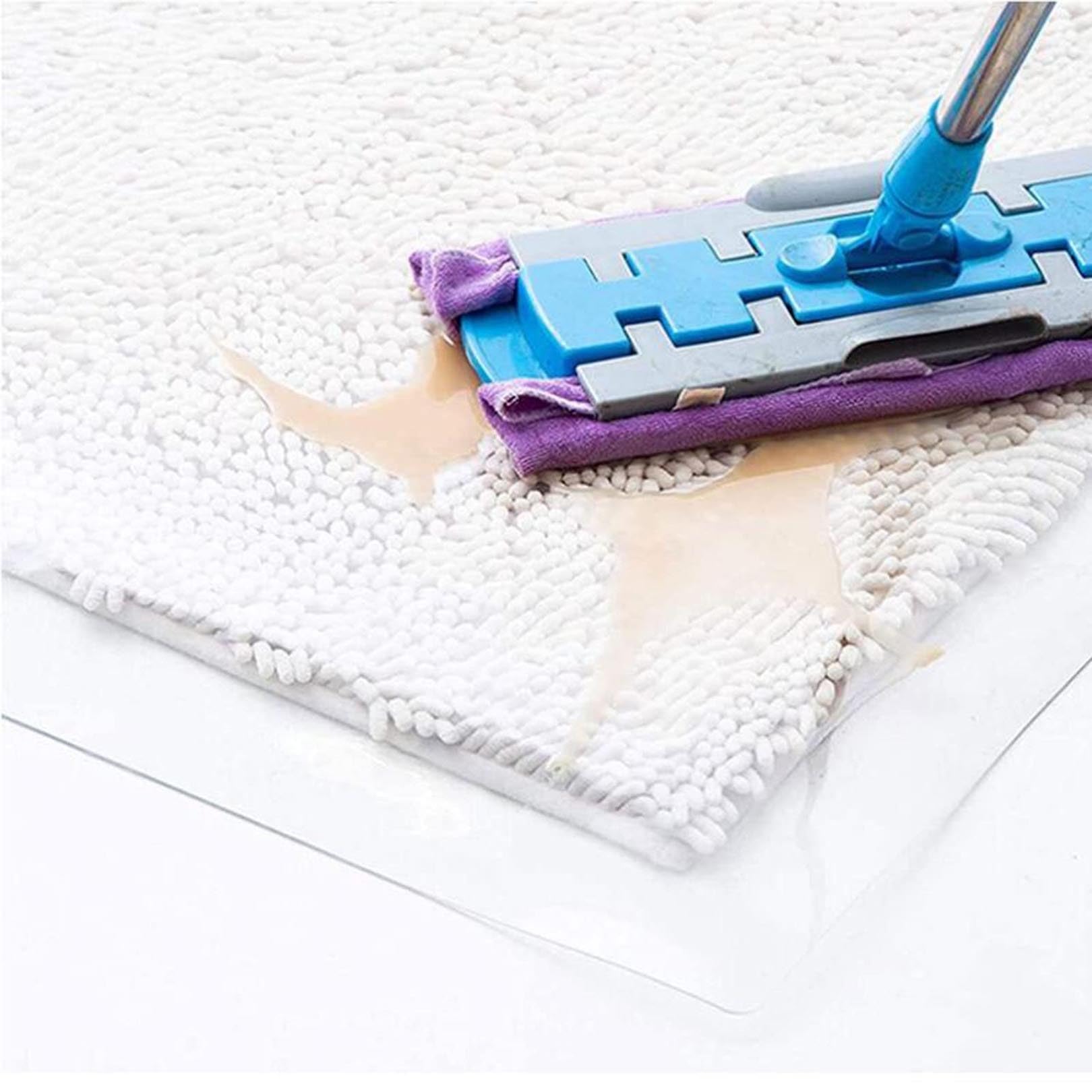 Doorzichtige vloertapijt, beschermermat 1 mm dik, slipbestendig vinyl plastic loper voor hardhouten vloeren, transparante stoel bureaumat (130 x 200 cm