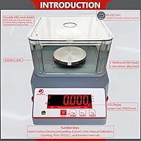 Vista 2 de Balanzas analíticas de laboratorio, escala de laboratorio de precisión de 3.53 oz x 1 mg, escala científica analítica digital RS232, balanza