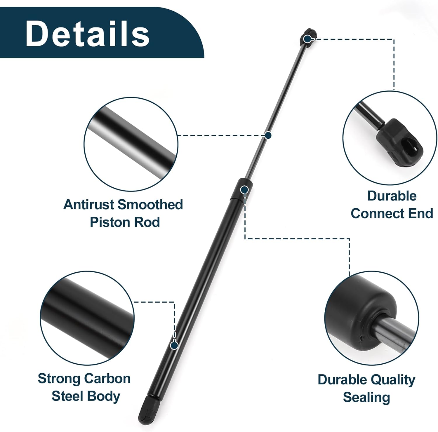 Lift Supports Struts for Hyundai Tucson 2022-2024 Front Hood Gas Spring Black with Mounting Bracket,Gasket 2Set