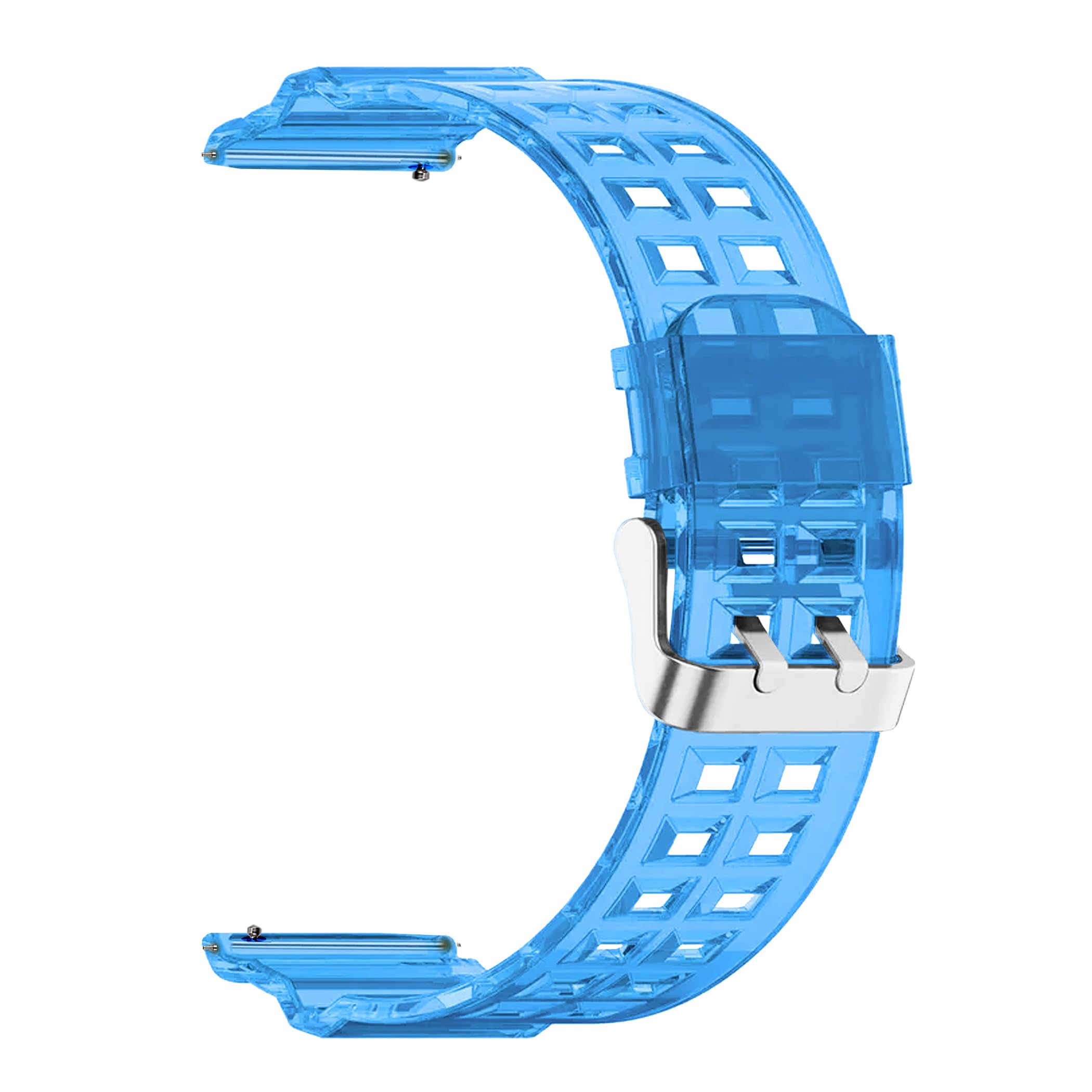 ACM Watch Strap Silicone Transparent Design 22mm Compatible with Fire-Boltt Encore Bsw169 Smartwatch Classy Band Blue