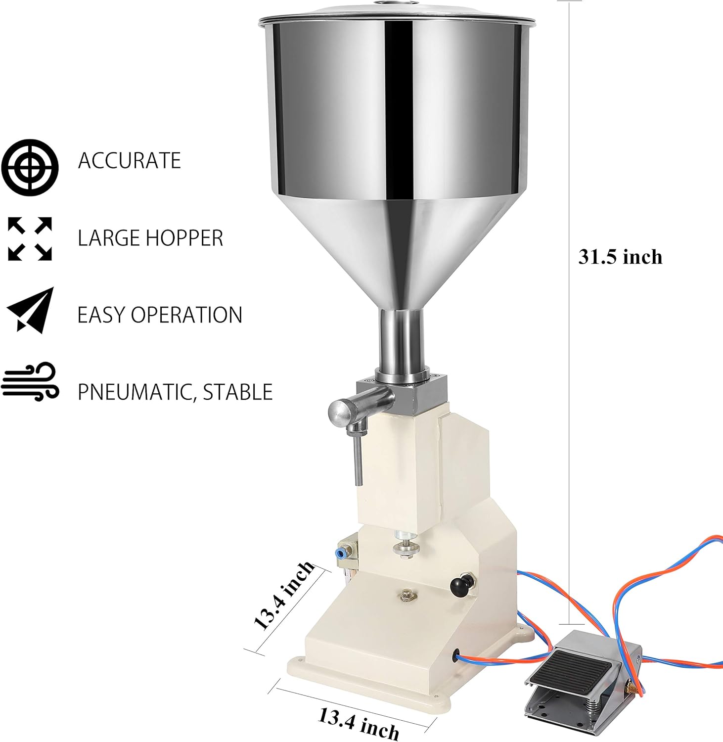Prоmо 40% оƒƒ Hanchen 5-50ml Pneumatic Liquid Paste Filling Machine Bottle Filler Filling Machine for Cream Shampoo Cosmetic Honey Oil CE Certificate