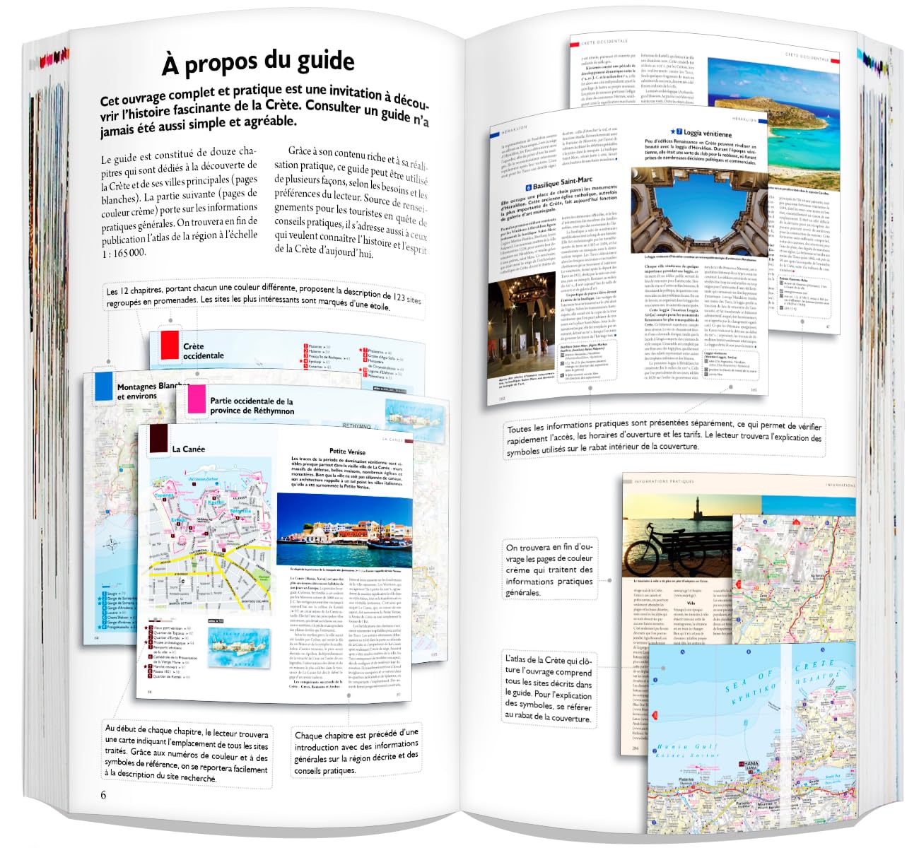 Crète: Guide + Atlas + Carte