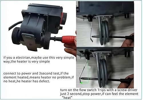 Miniatura 4 de UCEDER Termostato de bañera de hidromasaje LX H20-Rs1 de 110 V 2 kw con termostato de temperatura ajustable para algunas bañeras de hidromasaje,