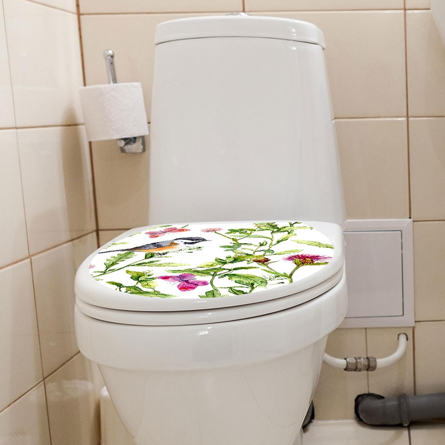 Printed View Toilet Stickers Decal Art Decor Stool Commode Sticker Bathroom Decoration WC Pedestal Pan Cover Decal