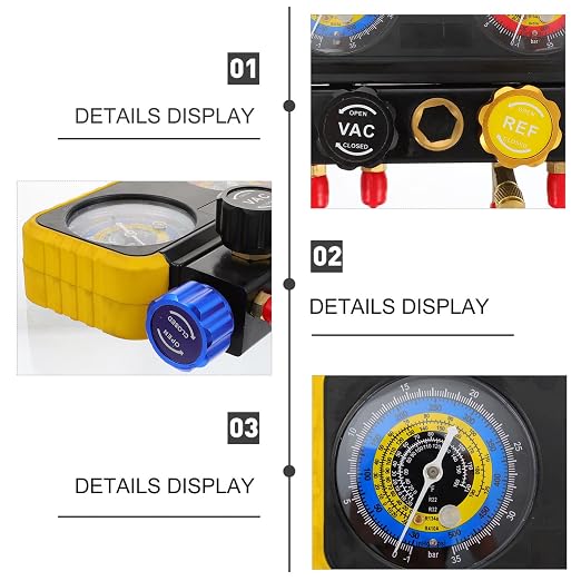 Manifold Gauge Set para Refrigerante Kit con Caja miniatura 8