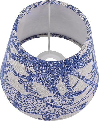 DOITOOL Pantalla de tela bordada para lámpara de mesa, pantalla floral, lámpara de pie, pantalla de escritorio, pantalla de tela, pantalla de