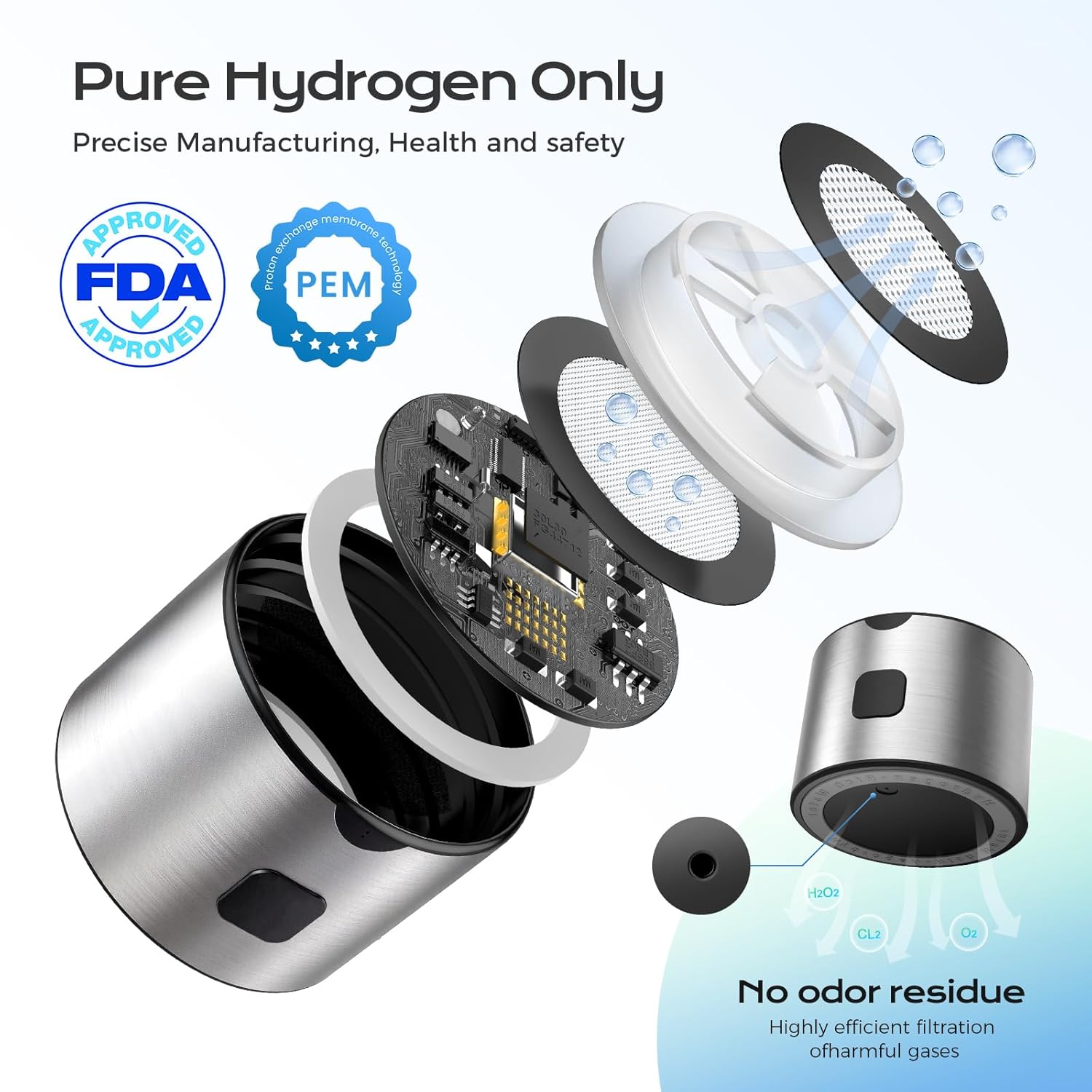 Hydrogen Water Bottle, Upgraded Hydrogen Generator with SPE/PEM Tech,16oz Portable Hydrogen-Rich Water Maker,Fast Hydrogen Production,Rechargeable Health Water Cup for Home Office Travel - Image 8