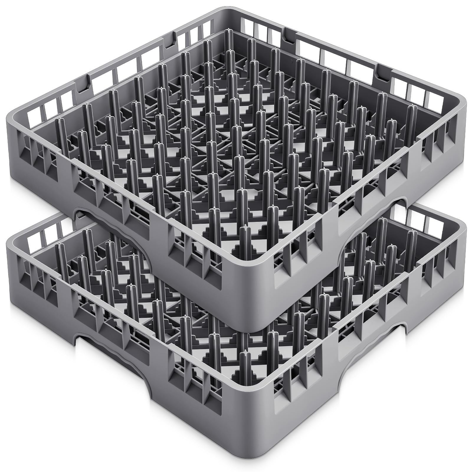 Aurelema 2 Pack Commercial Dishwasher Tray Rack, Peg Dish, Gray