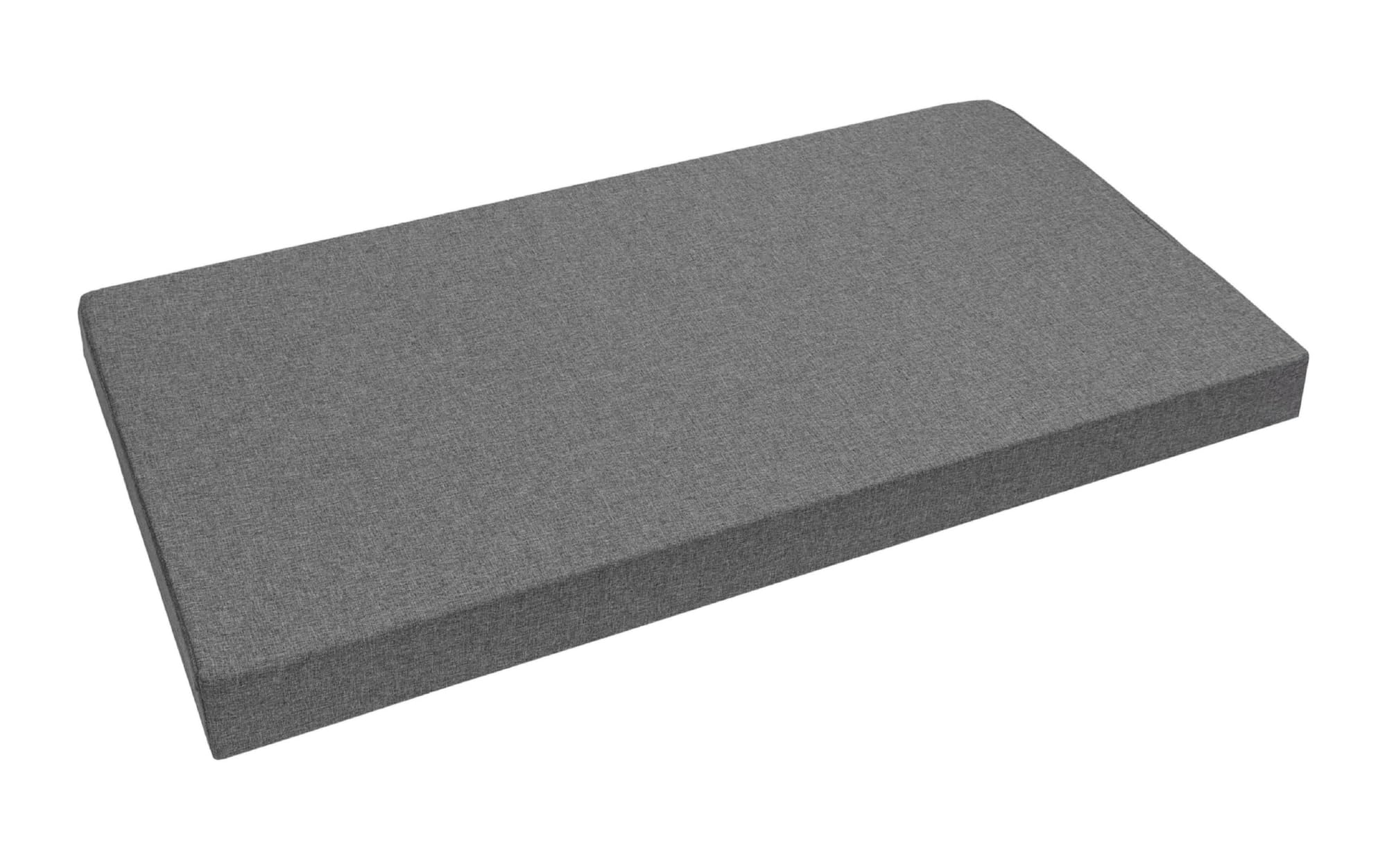 Fodera per cuscino per pallet 120x60x10 Grigio con zip lavabile idrofobo per seduta o schienale