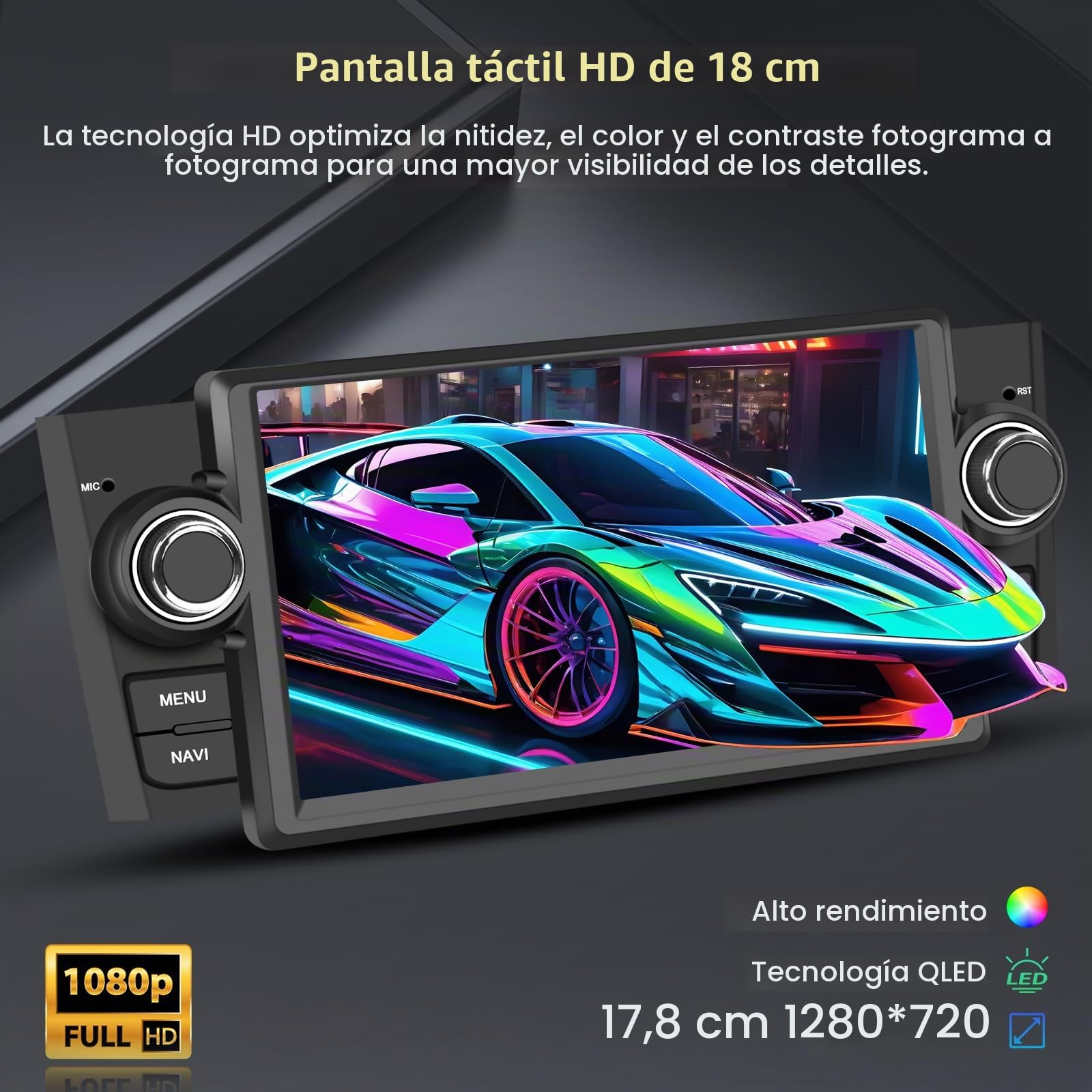 Inefala 4G+64G Radio Coche Android 15 para Fiat Punto 2005-2009