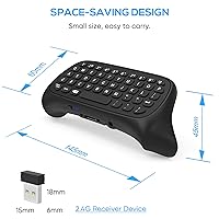 Vista 4 de FYOUNG Keyboard for Xbox Series X/S Controller, for Xbox One/S/Controller Gamepad, 2.4Ghz Mini QWERTY Keyboard Gaming Chatpad with Audio/Headset
