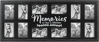 Prinz 12-Opening Memories Collage Picture Frame 36'' X 15.5'', Black (09-DS-84763)