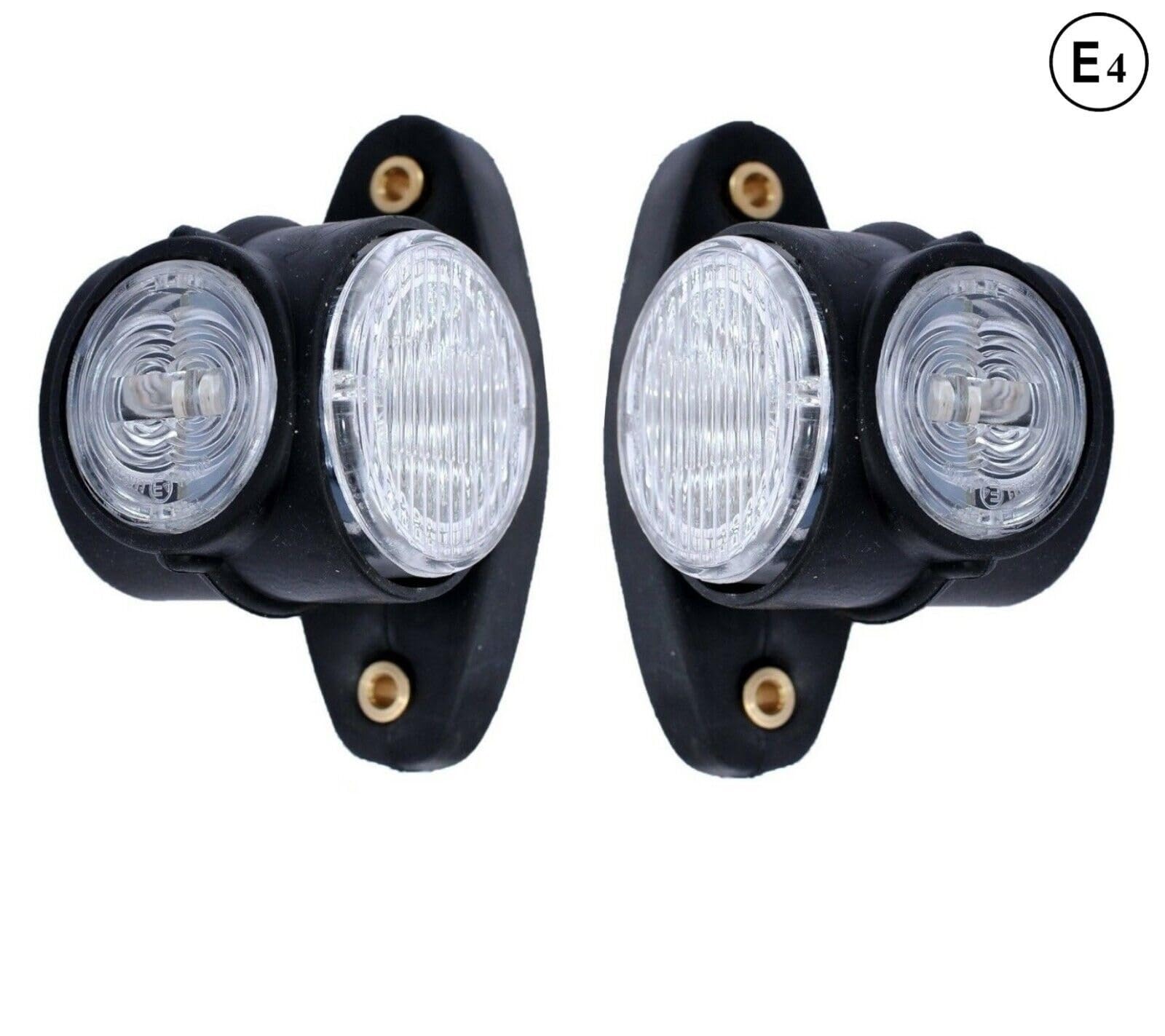 J/J Coppia Luci di Posizione Luce Ingombro LED 12-24V Camion Van Bus Autobus 3 Colori Bianco Rosso Arancio