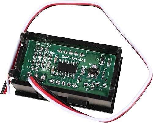 Miniatura 3 de MATEE Voltímetro digital de 3 hilos DC 0.00-30.0V con pantalla LED verde y protección de polaridad inversa