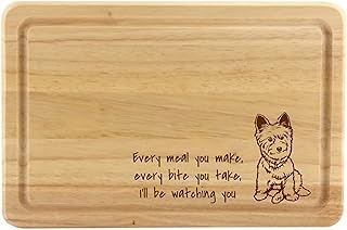 Westie Chopping Board, Dog Lover Kitchen Gift, Funny Cutting Board, Fun Present For Westie Fan, West Highland Terrier