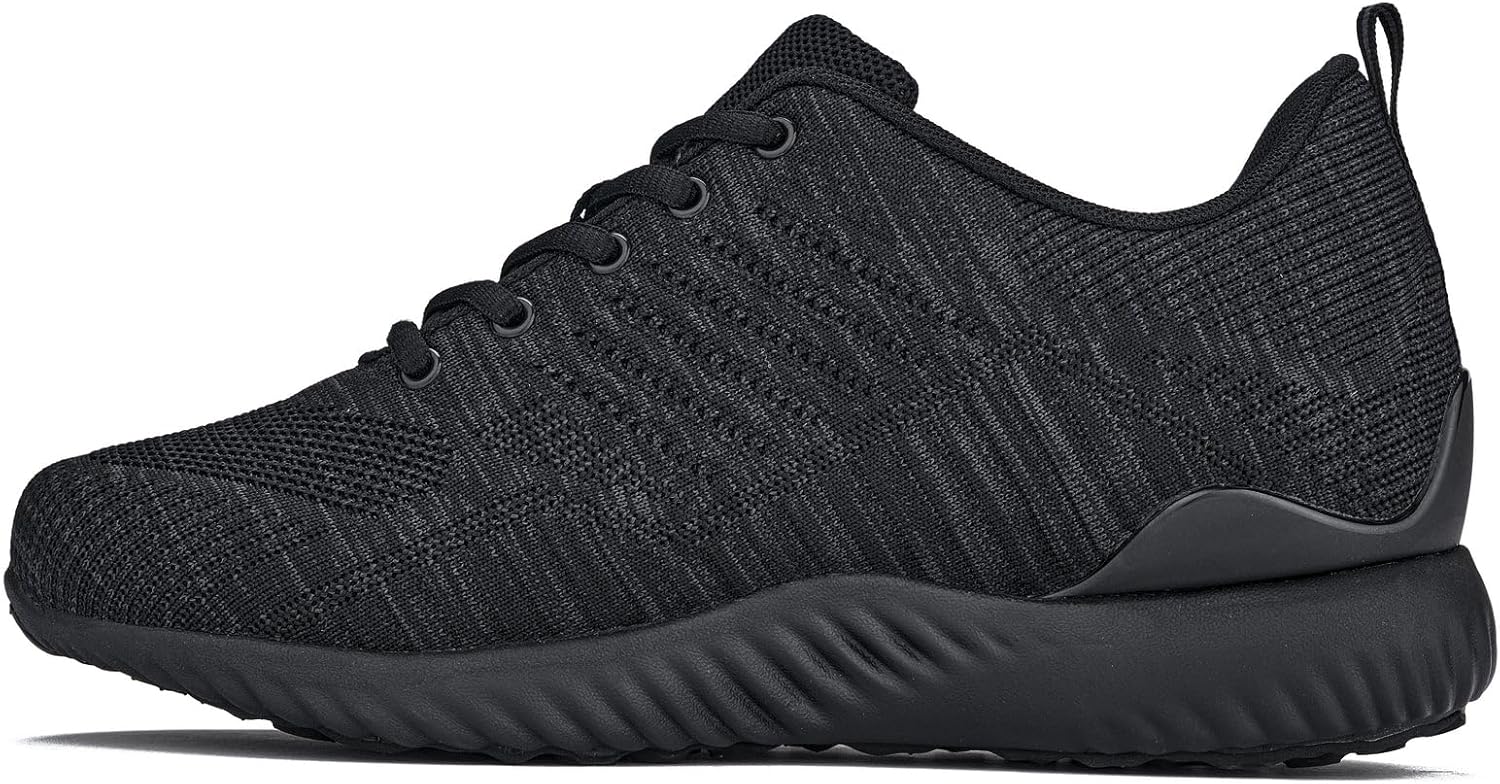 CALTO Men's Invisible Height Increasing Elevator Shoes - Black/Charcoal Grey Ultra Lightweight Sporty Sneakers - 2.6 Inches Taller - Q213 - Size 9 D(M) US - Image 3
