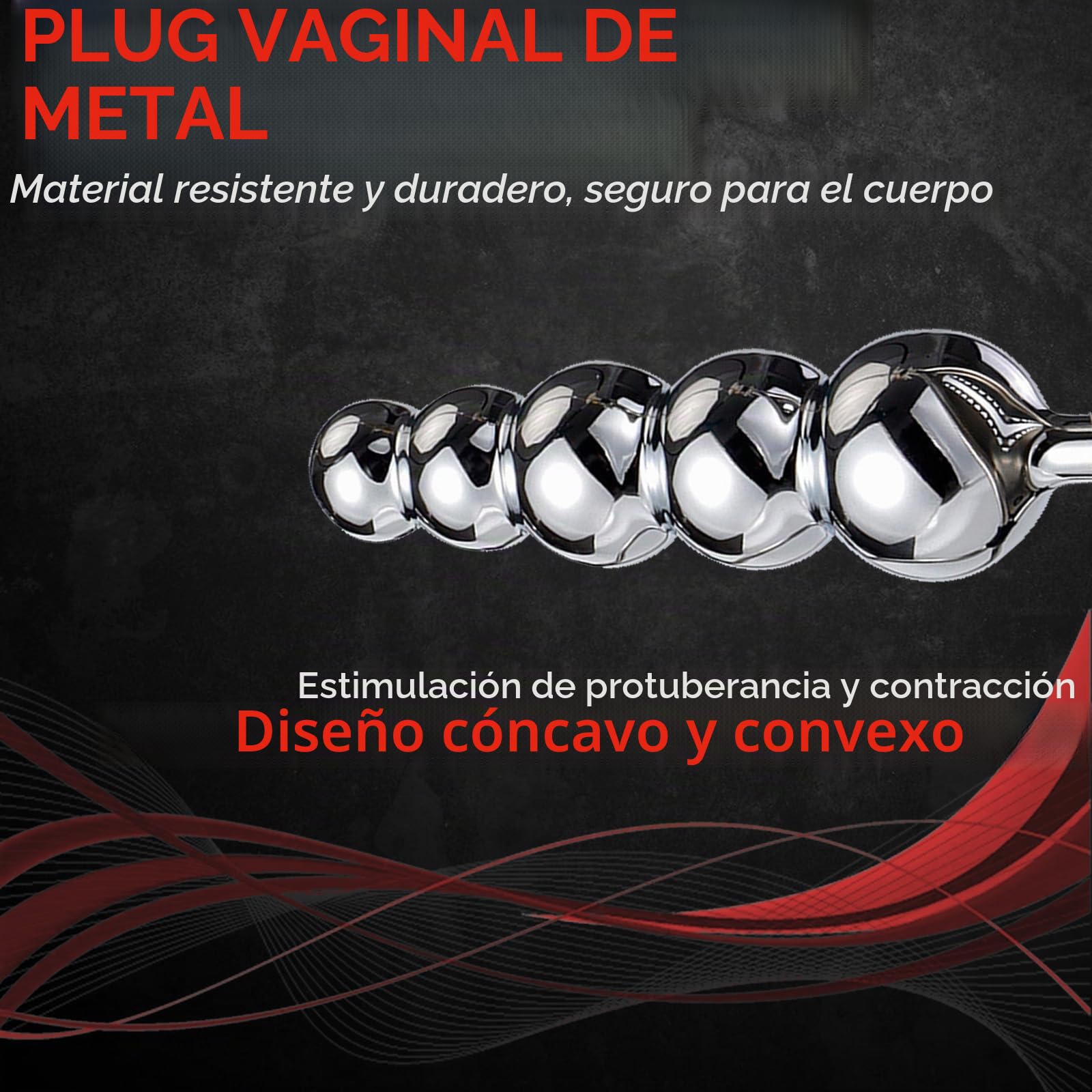 Cinturón de castidad para mujer, cinturón de castidad femenino para mujer, cinturón de castidad, mujer con tapón a tope para mujer, metal con 5 cuentas anales, dildo slip, fetiche, bondage, juguete