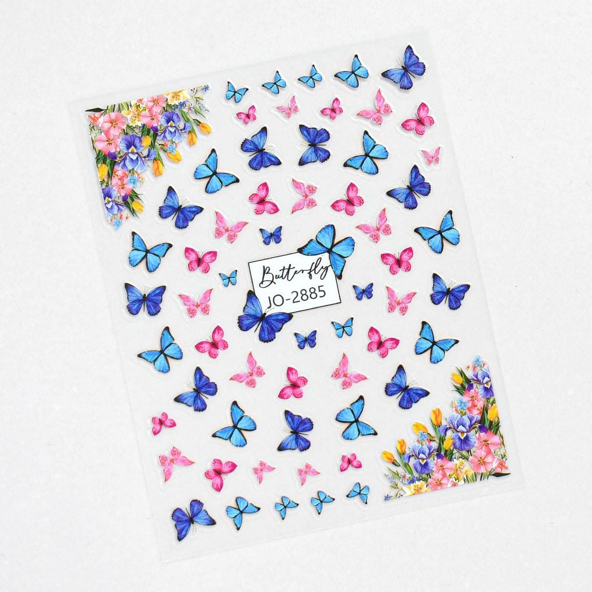 6 Sheets Butterfly Nail Stickers for Nail Art Spring Nail Decals 5D Self-Adhesive Coloful Flower Nail Design Summer Nails Supplies for Women Girls DIY Nail Art Decor image 3
