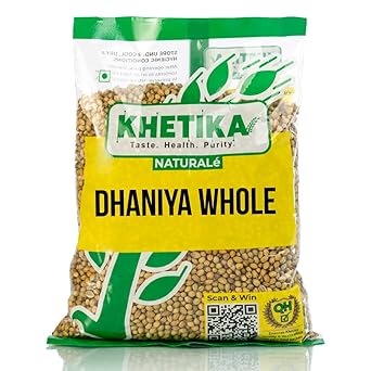 Khetika Whole Coriander 200 gm, Dhaniya whole, Coriander Seeds 100% Pure, Mineral Rich, Preservatives Free, Naturale - image, photos