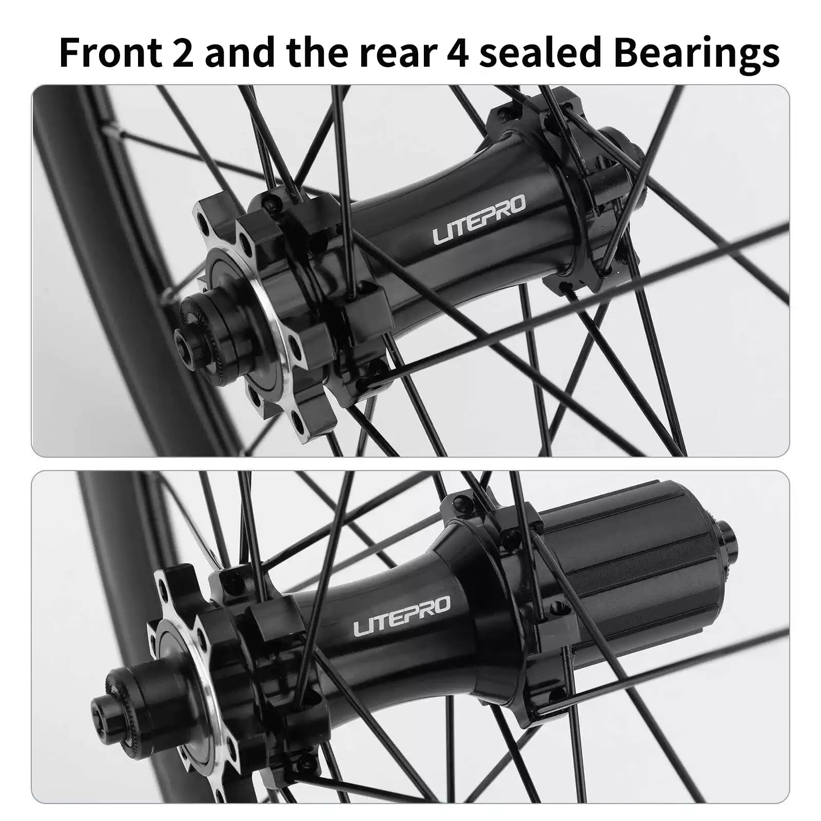 Składany zestaw kołowy do rowerów 20'' 406/451 hamulec tarczowy BMX przednie tylne koła Quick Release 100/135 mm wysokość felgi ze stopu aluminium 40 mm 7/8/9/10/11 prędkości kaseta