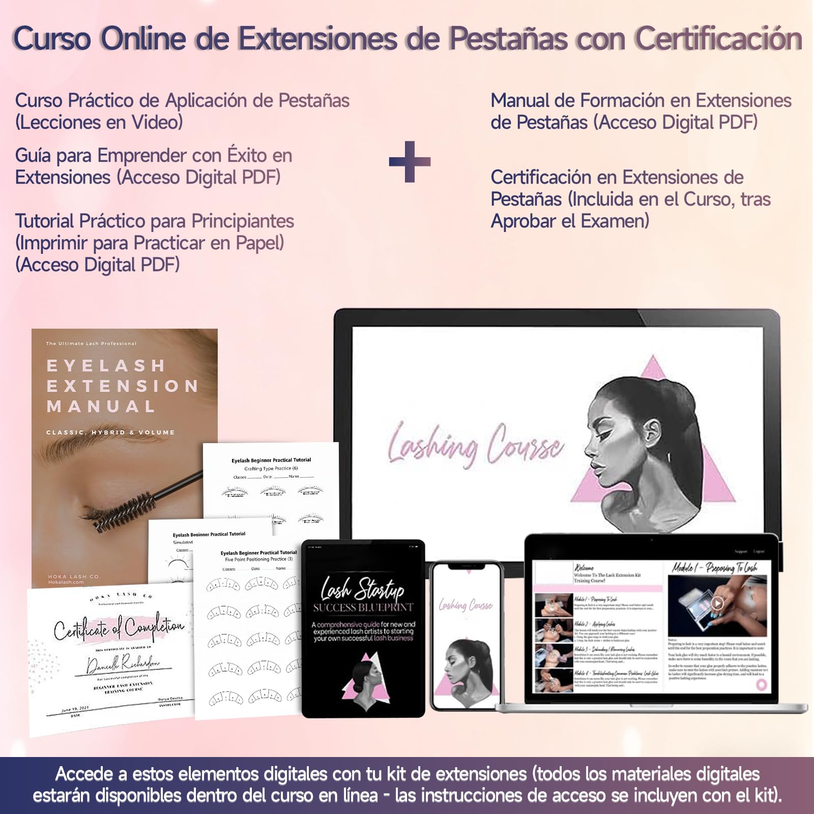 TwoWin Kit Extensiones de Pestañas, Kit de Pestañas para Principiantes | Maniquí Pestañas para Practicar con 4 Pares de Párpados Extraíbles, Ventilador USB, Pinzas