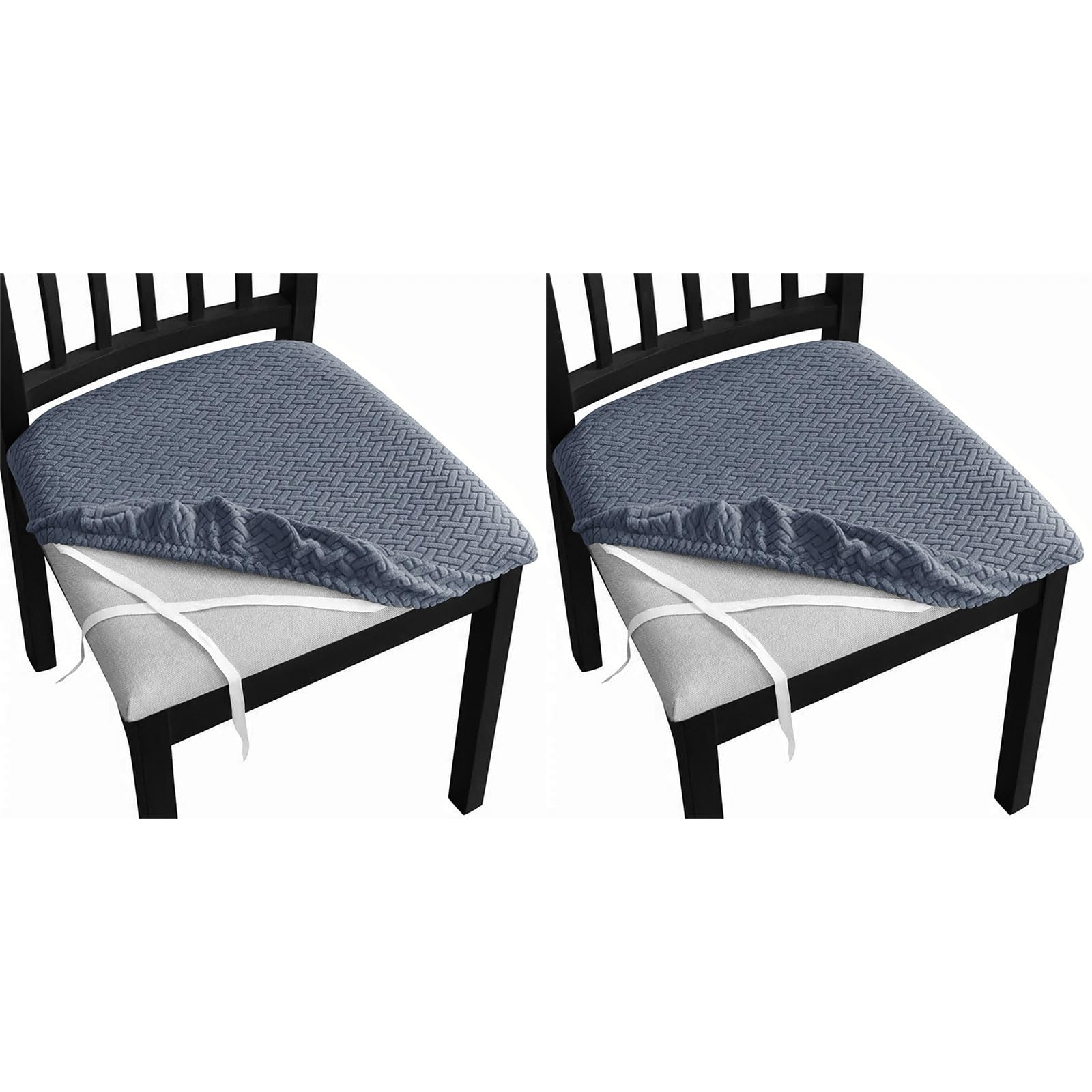 Kalttoy Dining Chair Seats Covers Jacquards Elastic Upholstered Chairs Cushions Slipcover AntiDirty Protectors Removable Jacquards Stool Slipcover