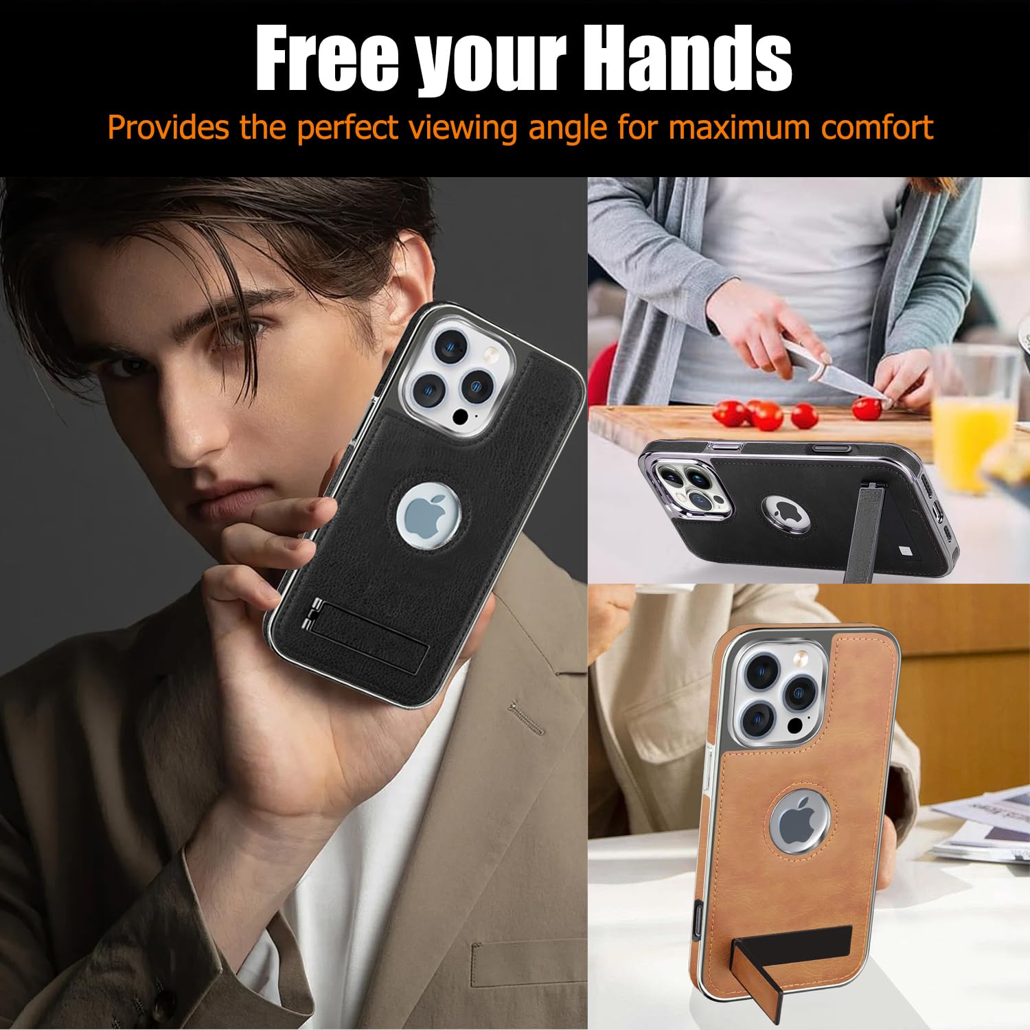Custodia in pelle per iPhone 15 Pro Max | Raffinata e funzionale | Per chi ama l'avventura