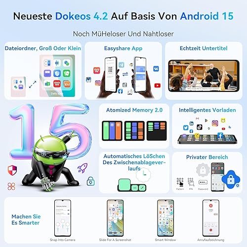 Miniatura 5 de Blackview Shark 6 teléfonos Android desbloqueados 5G (2025), teléfono celular Android 15 desbloqueado, pantalla de 6.88 pulgadas 120Hz, 12 GB+128