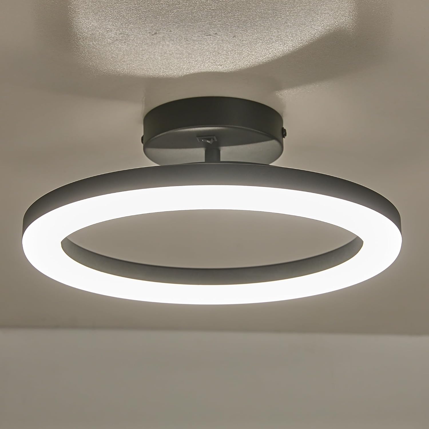 Facon RV Interior Lighting 12V LED Pendant Light Fixture with Switch - 15W 750LM 4000K Cool White, Dimmable Ceiling Light for RV Motorhome Camper Dinette, Kitchen, 11.83’’ Dia