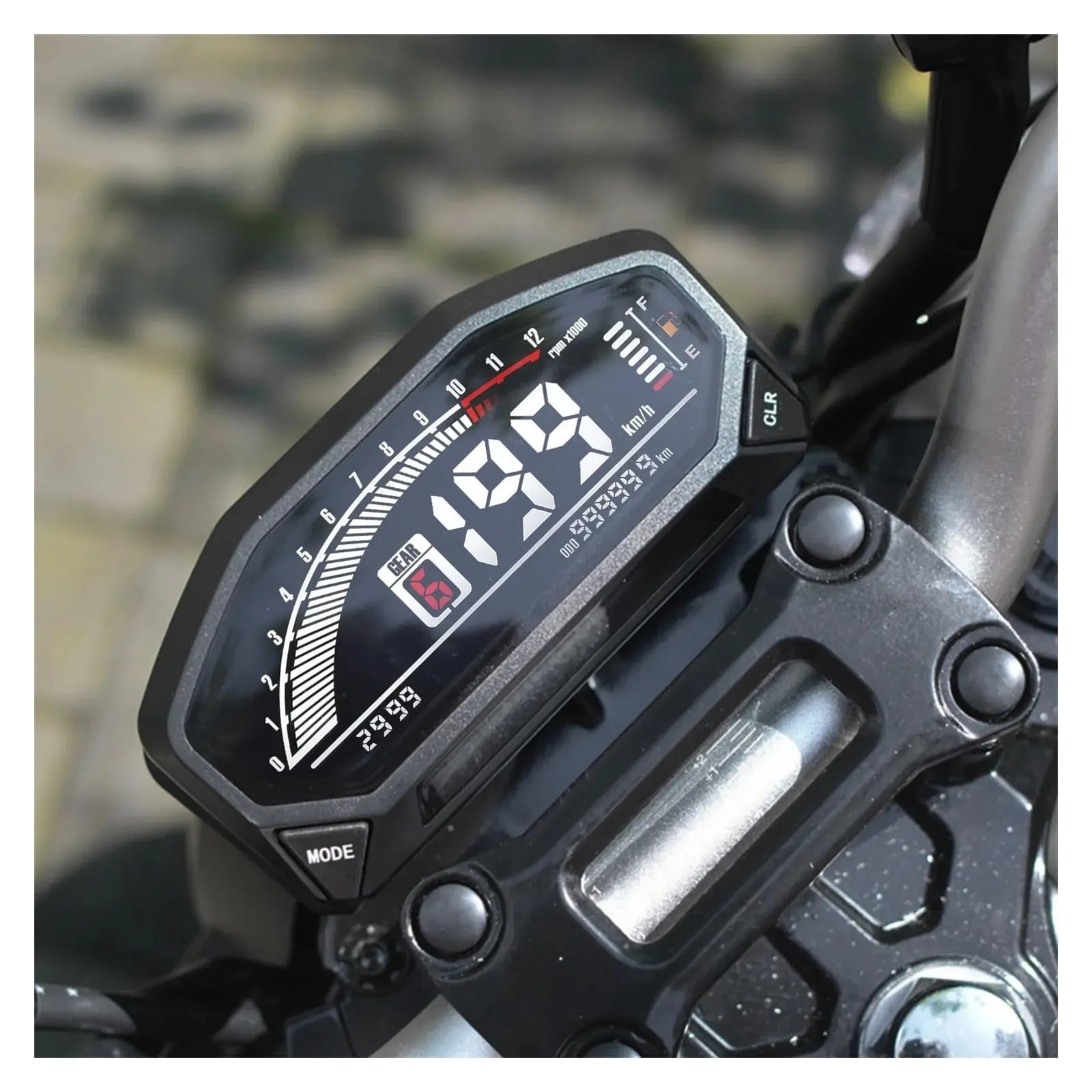 Contagiri contachilometri Accessori Per Motociclette Tachimetro LED Universale Contachilometri Digitale Retroilluminato Contagiri Per Motori 1,2,4 Cilindri