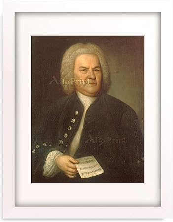 Amazon|ヨハン・ゼバスティアン・バッハ Johann Sebastian Bach 肖像画 (1746) 額装アート作品|アートワーク