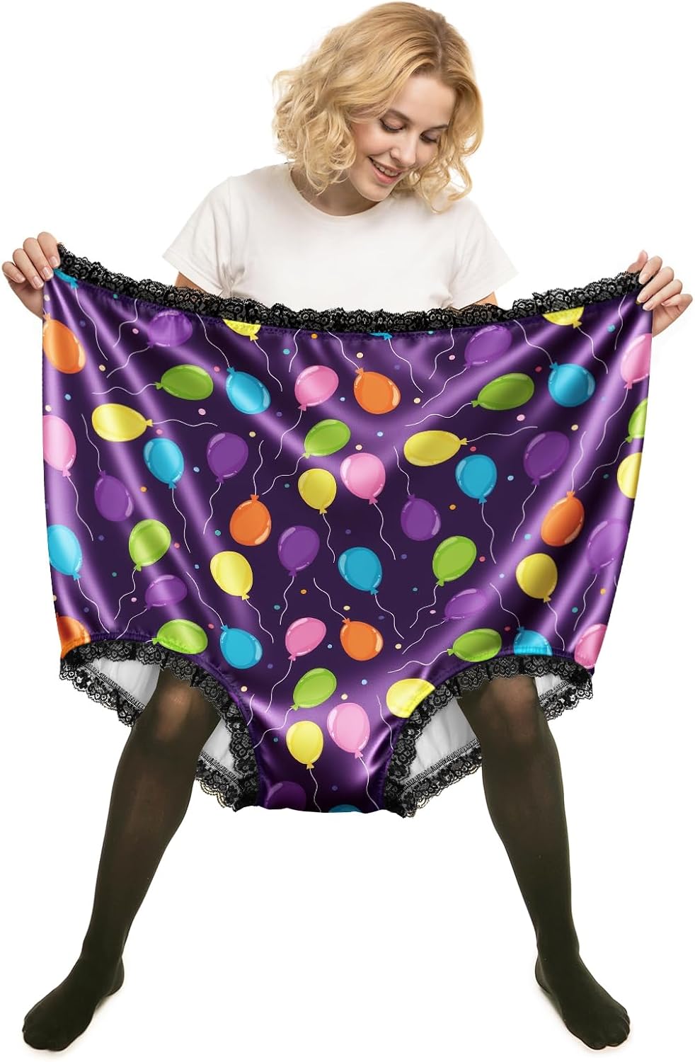 Funny Underwear Gag Gifts for Women Granny Panties Funny White Elephant Bachelorette Gift for Adults Prank