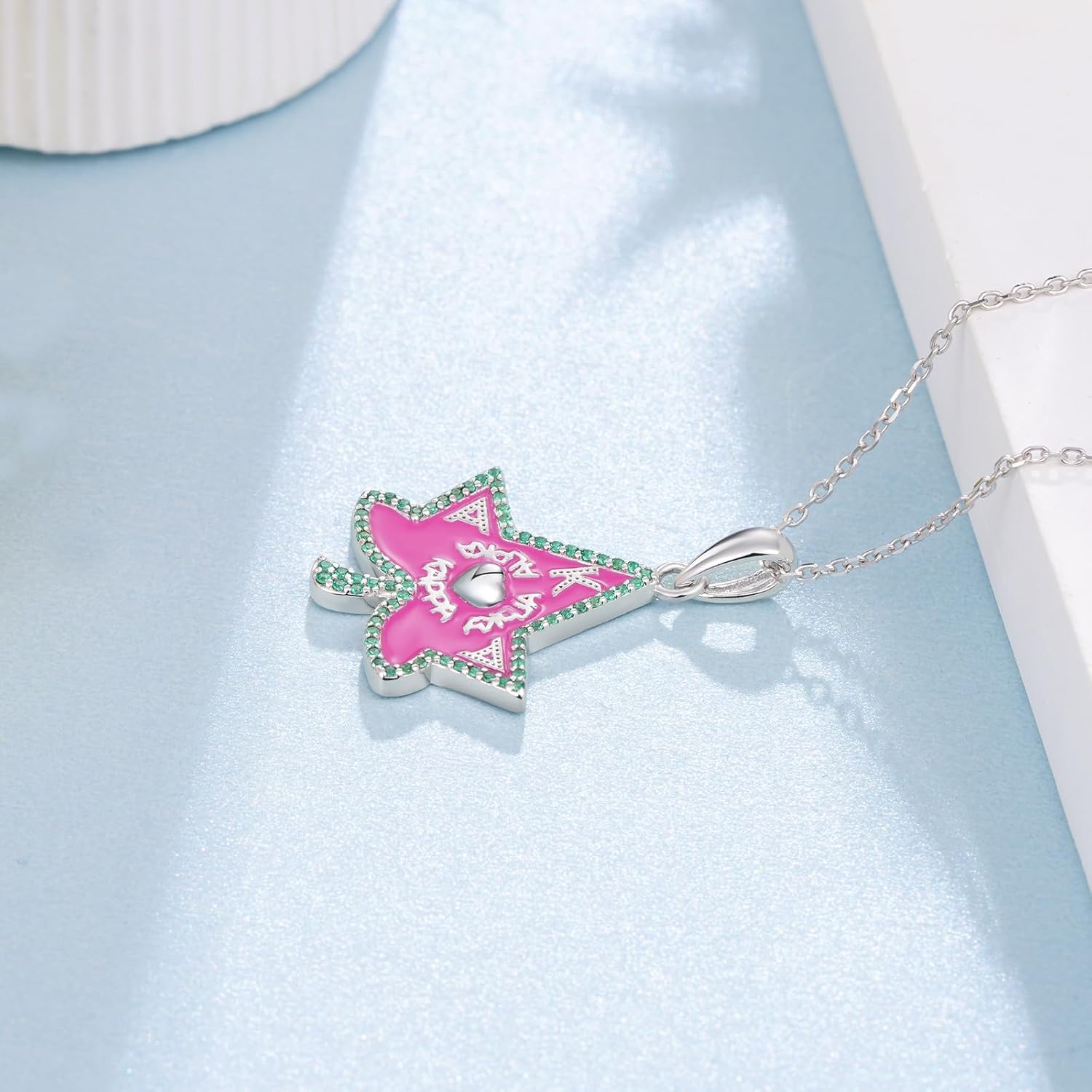 Aka Sorority Necklace 925 Sterling Silver Aka Necklace Aka Sorority Gifts for Women - Image 3