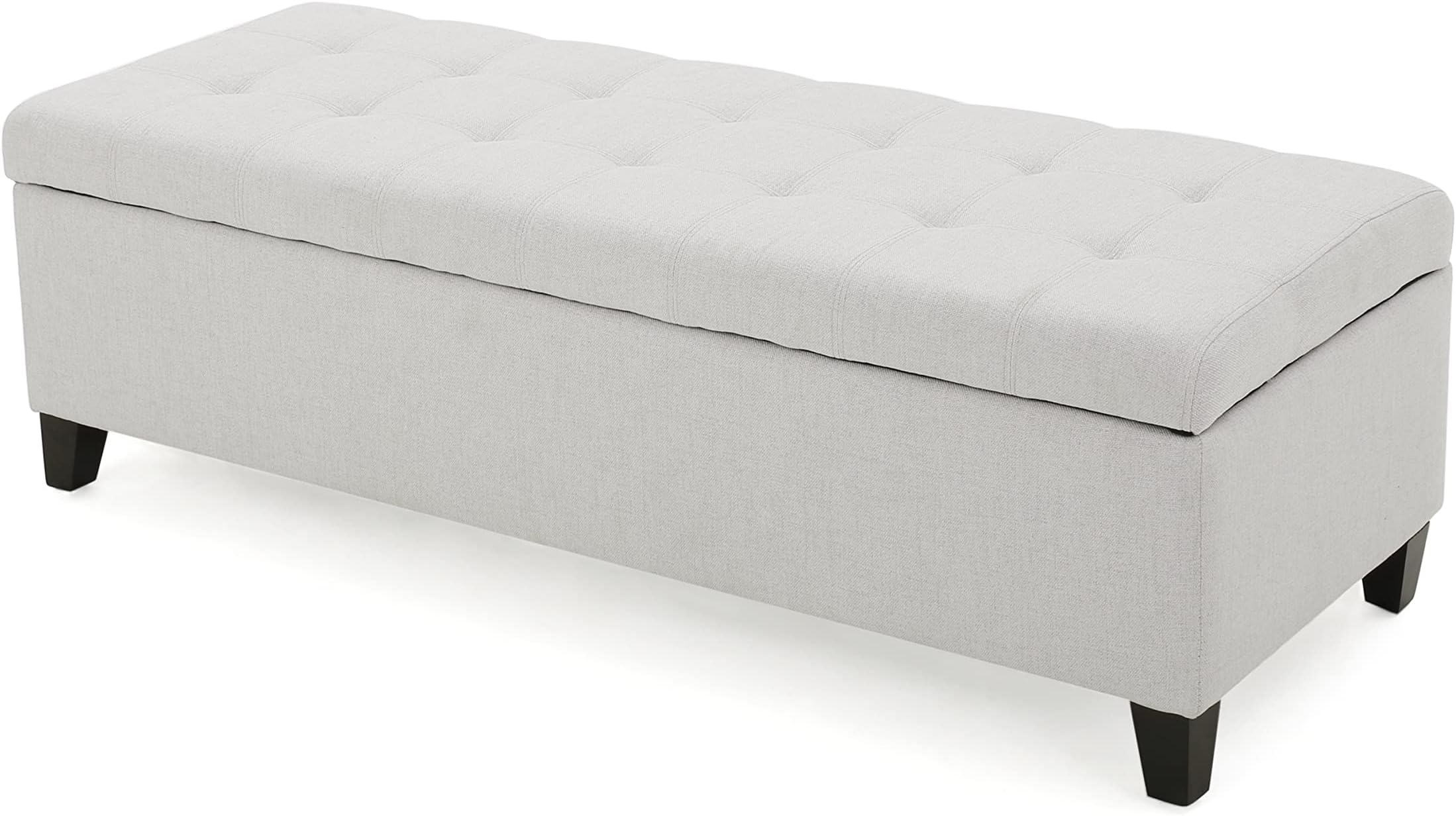Living Santa Rosa Light Grey Fabric Storage Ottoman