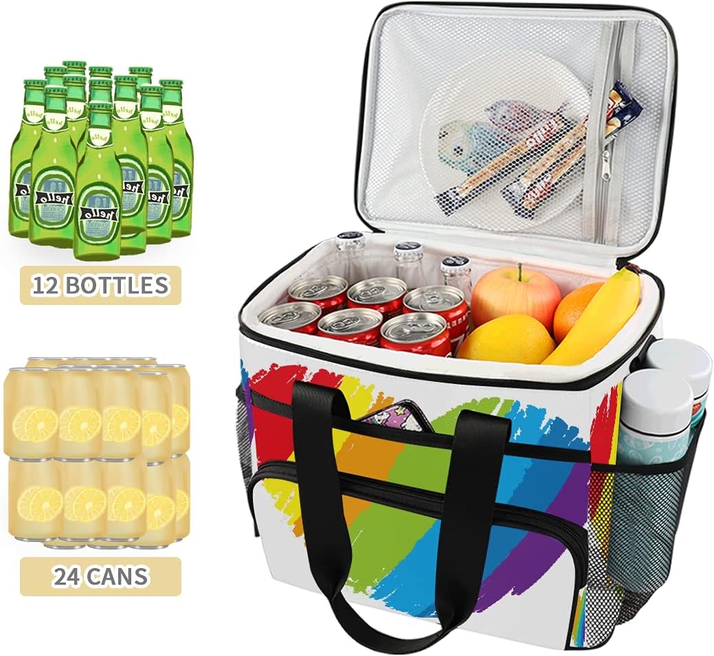 AUUXVA Cooler Bag Large Camping Cooler Tote Lunch Cooler Bag Leakproof Insulated Waterproof Lunch Box