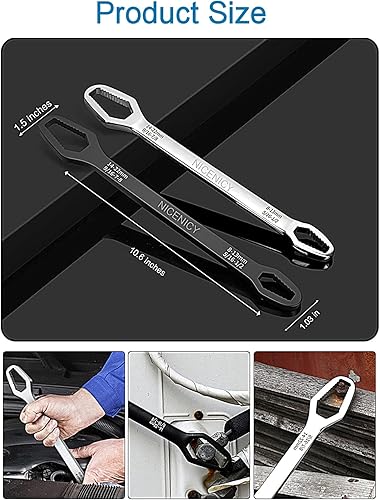 Miniatura 3 de NICENICY Llave universal, llave Torx universal de 0.315-0.866in, doble extremo, autoapriete, ajustable, herramientas para montar al aire libre o