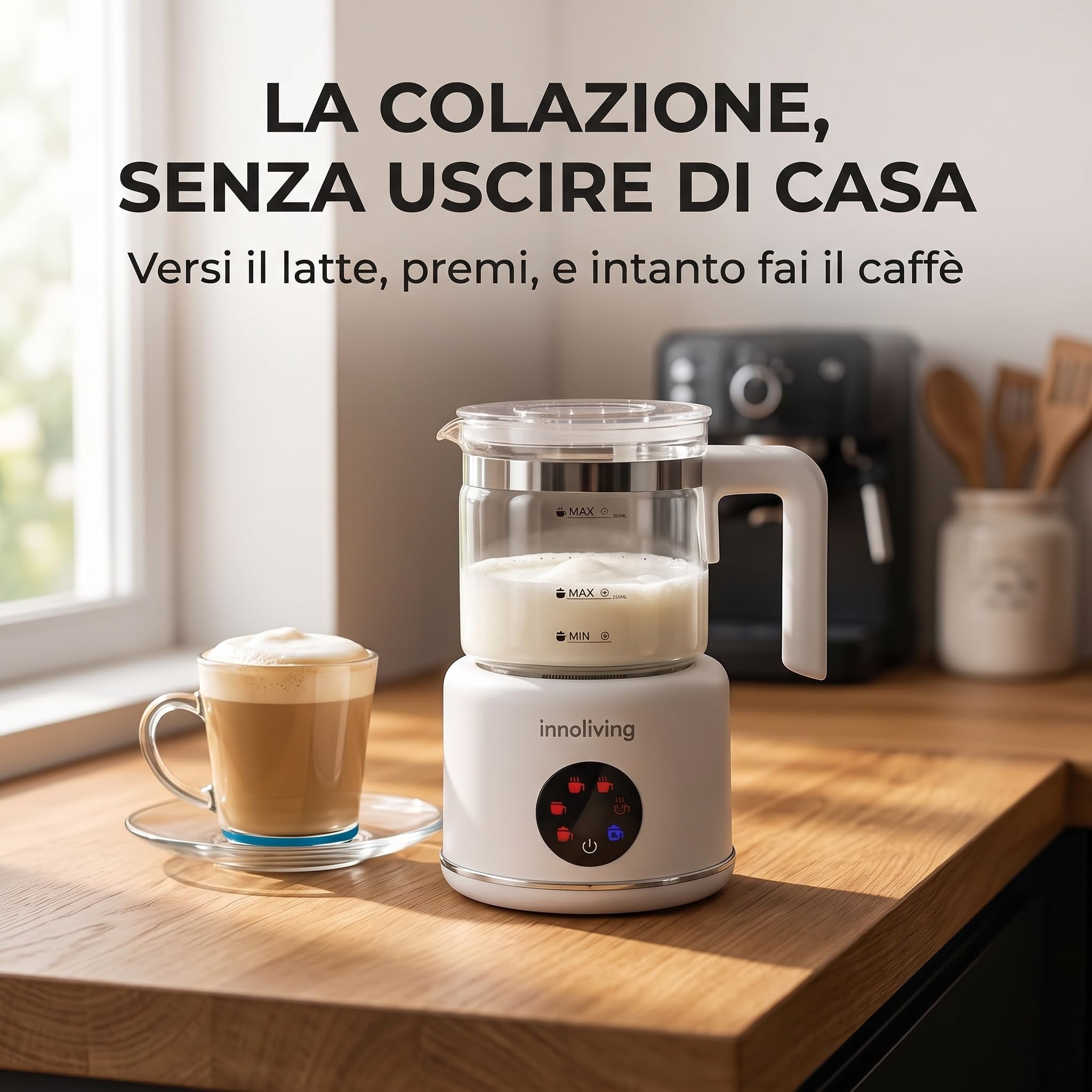 Innoliving Montalatte Elettrico Cappuccinatore INN-786 — immagine 4 di 9