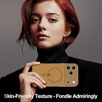 LAPOPNUT for iPhone 17 Pro Max Case Magnetic Translucent Cover,Coffee