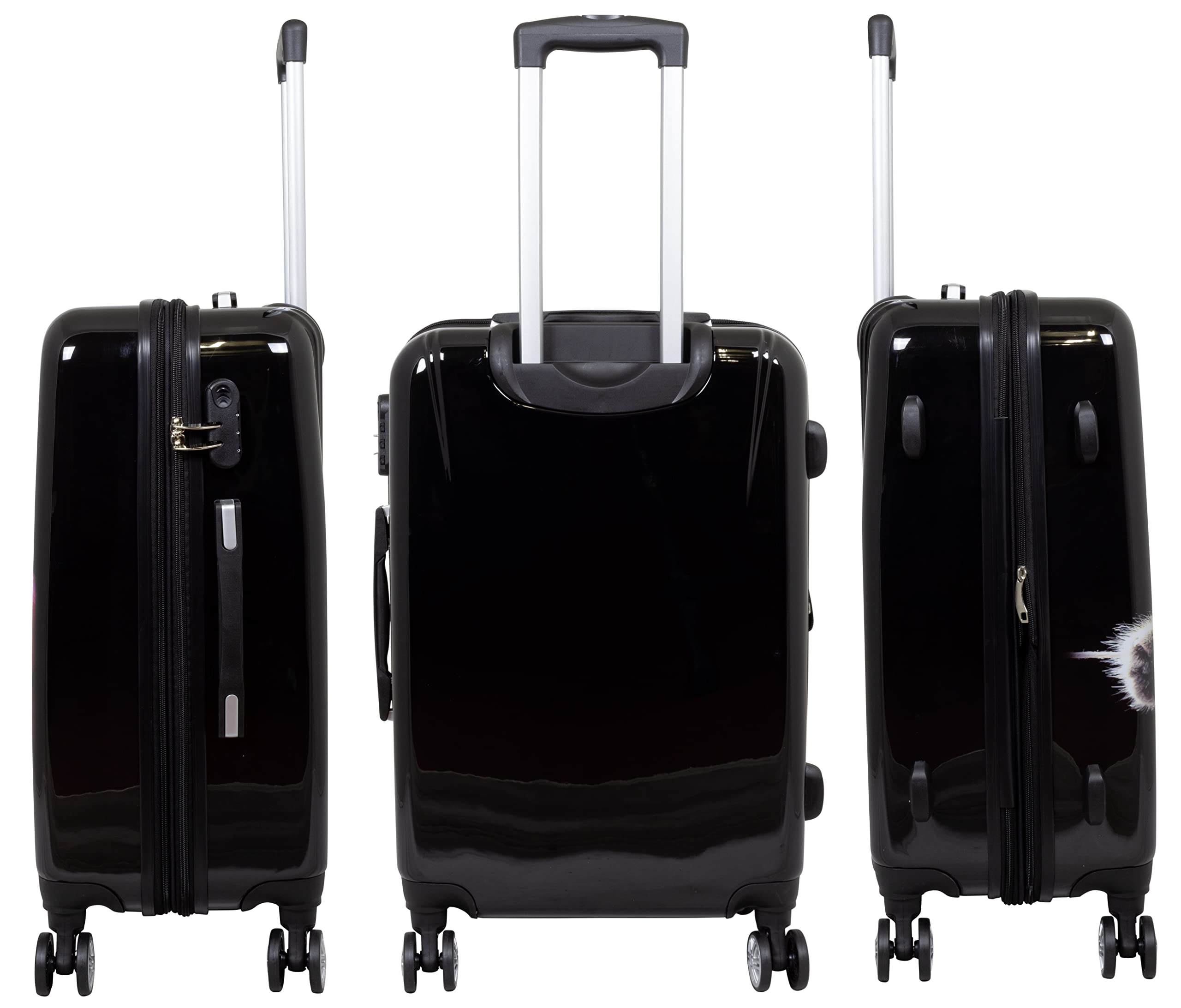 Reisekoffer Motiv Katze 77 cm 94 Liter 4 Räder Bunt Zahlenschloss
