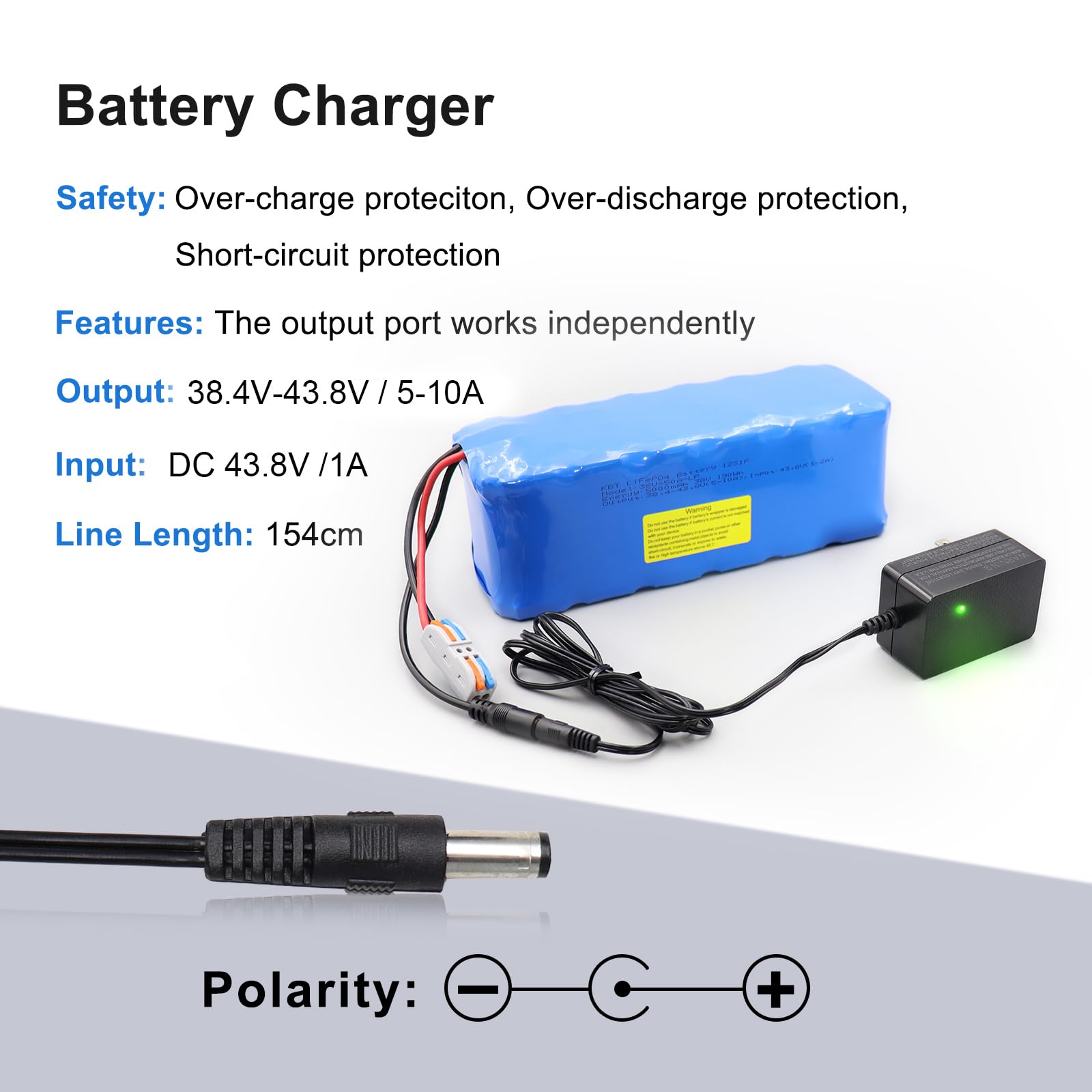Amazon.com: KBT 36V 5Ah Rechargeable LiFePO4 Battery Pack with