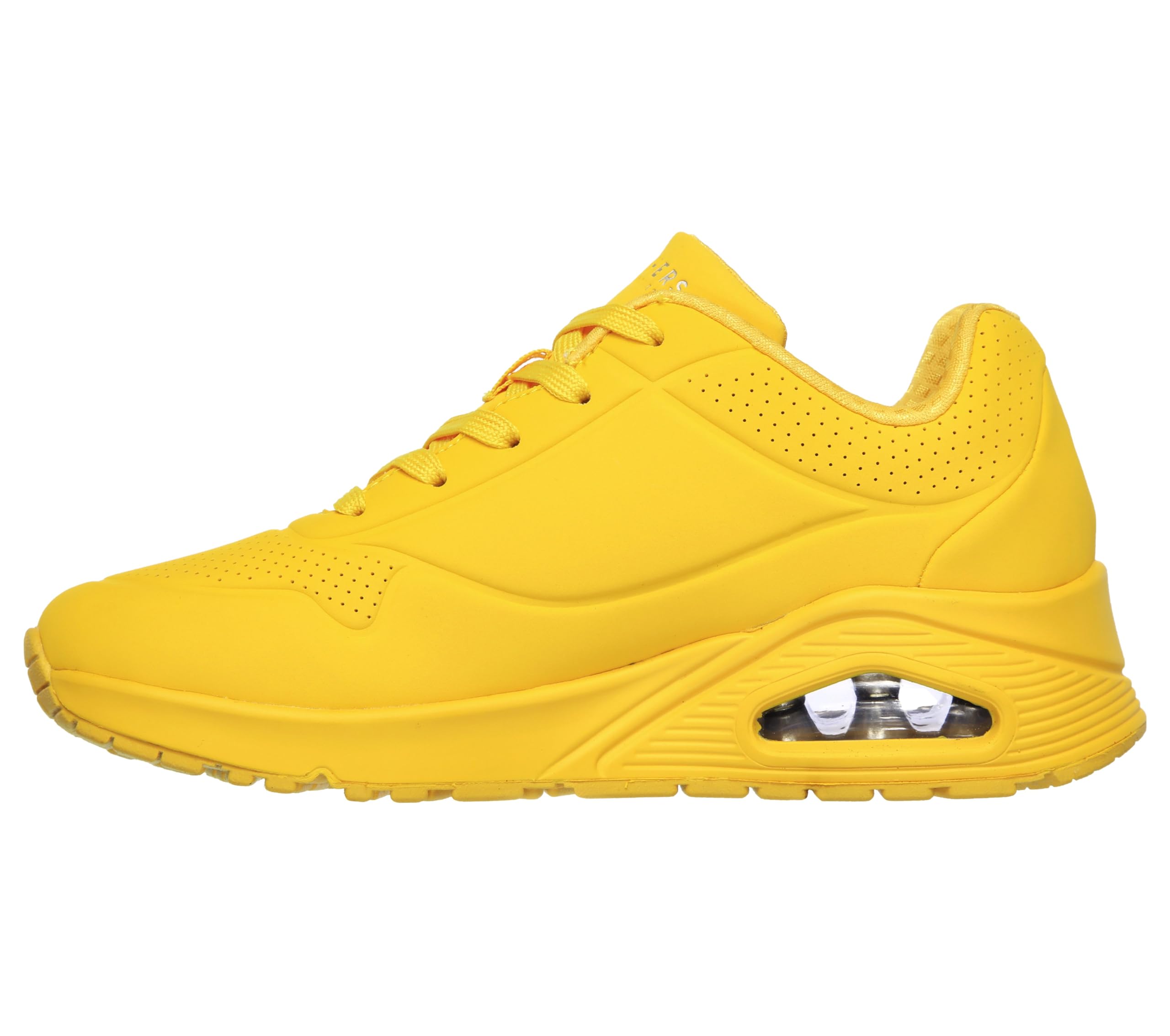 Skechers Women's Uno Stand On Air Trainers, Yellow Durabuck/ Mesh, 6.5 UK