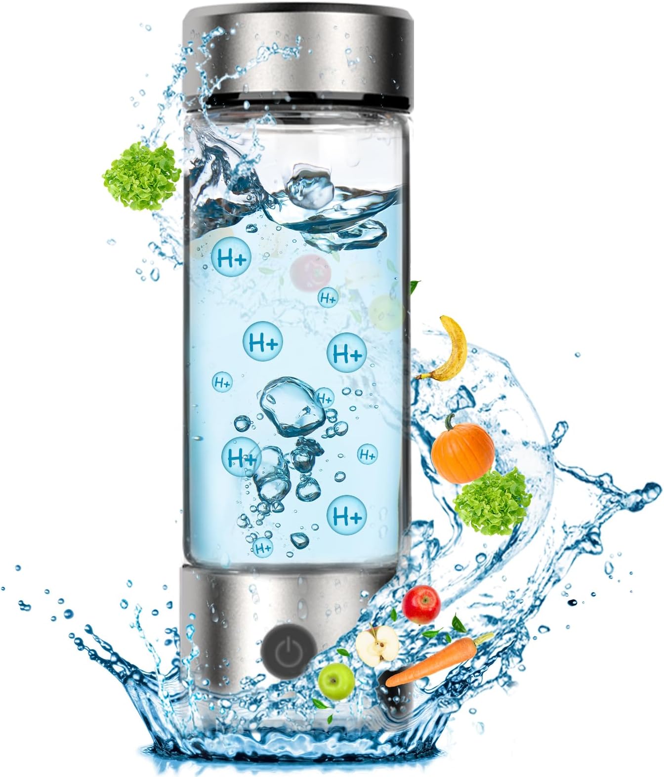 Fakllod Hydrogen Water Bottle Generator, Portable Rechargeable aquahealth Hydrogen Water, Hydrogen Water Ionizer Machine, with SPE/PEM Technology, for Home Office Travel Fitness Drinking