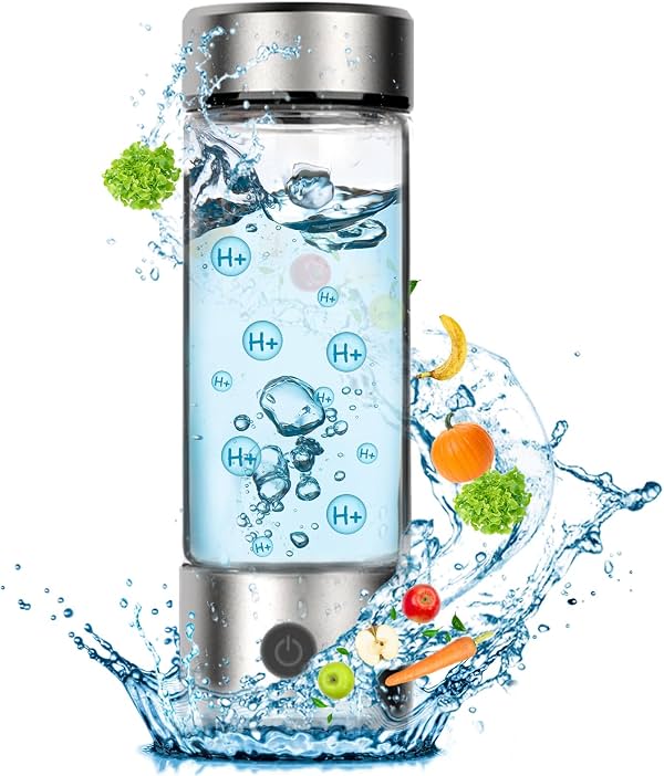 Generador de agua hidrogenada Fakllod, botella de agua de hidrógeno portátil recargable, ionizador de agua de hidrógeno, con tecnología SPE/PEM, para hogar, oficina, viajes, fitness y bebida