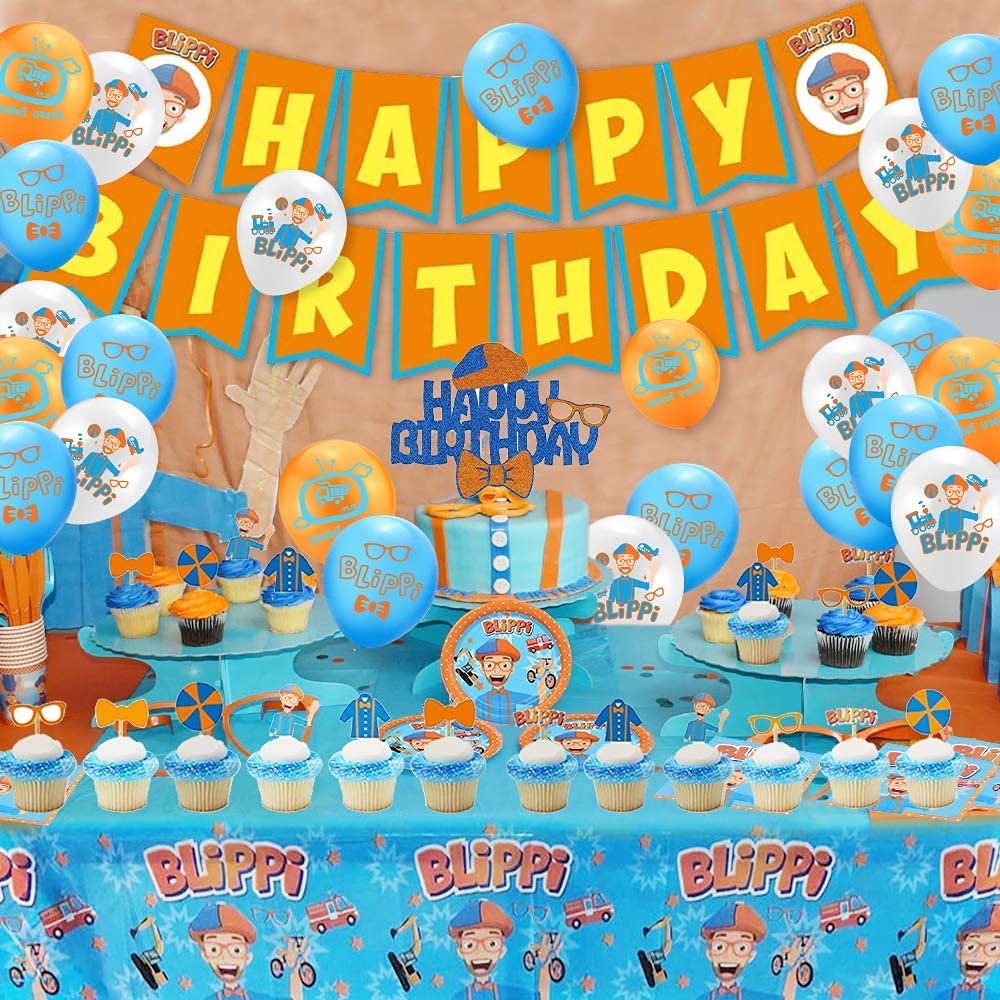 Blippi Balloons Birthday Party Supplies Decorations For Boy Boys Kids