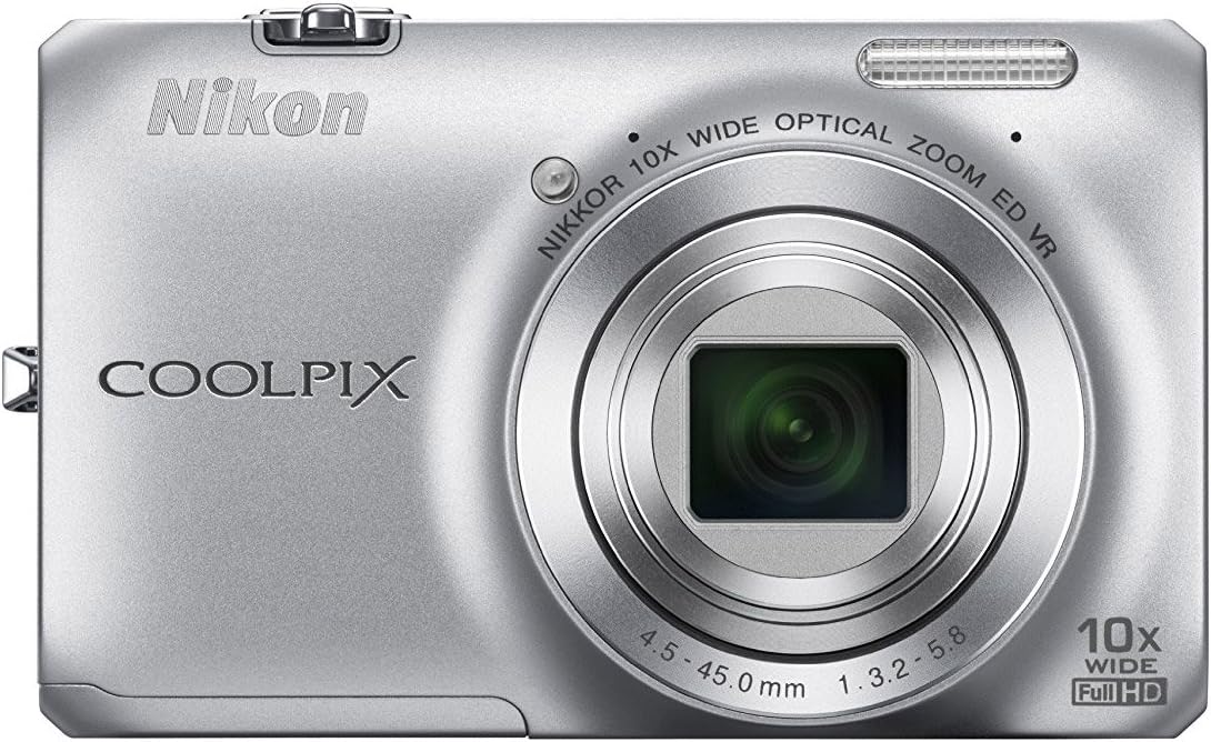 Nikon COOLPIX S6300 16 MP Digital Camera with 10x Zoom NIKKOR Glass Lens and Full HD 1080p Video (Silver)