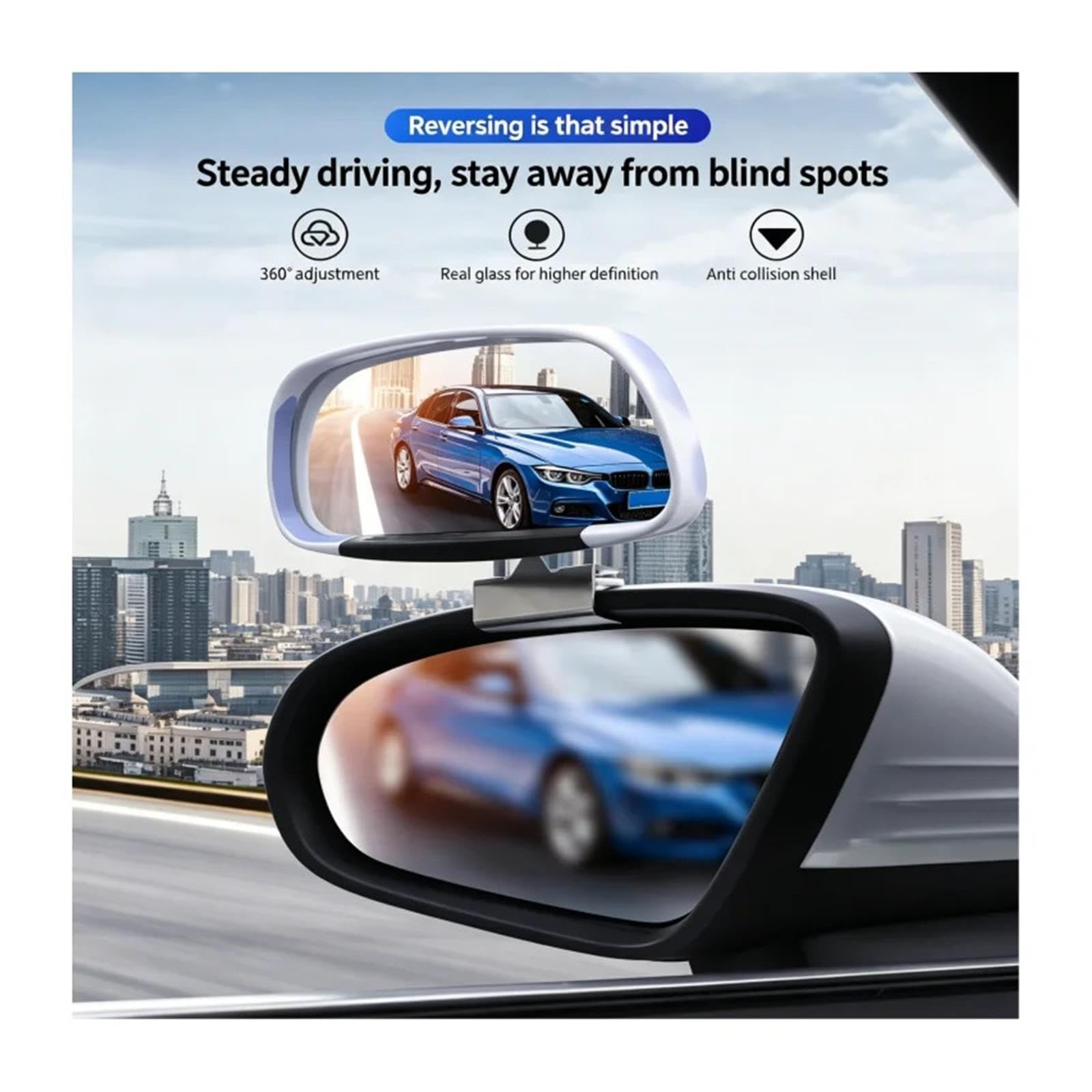 Specchietto retrovisore for auto con lente convessa