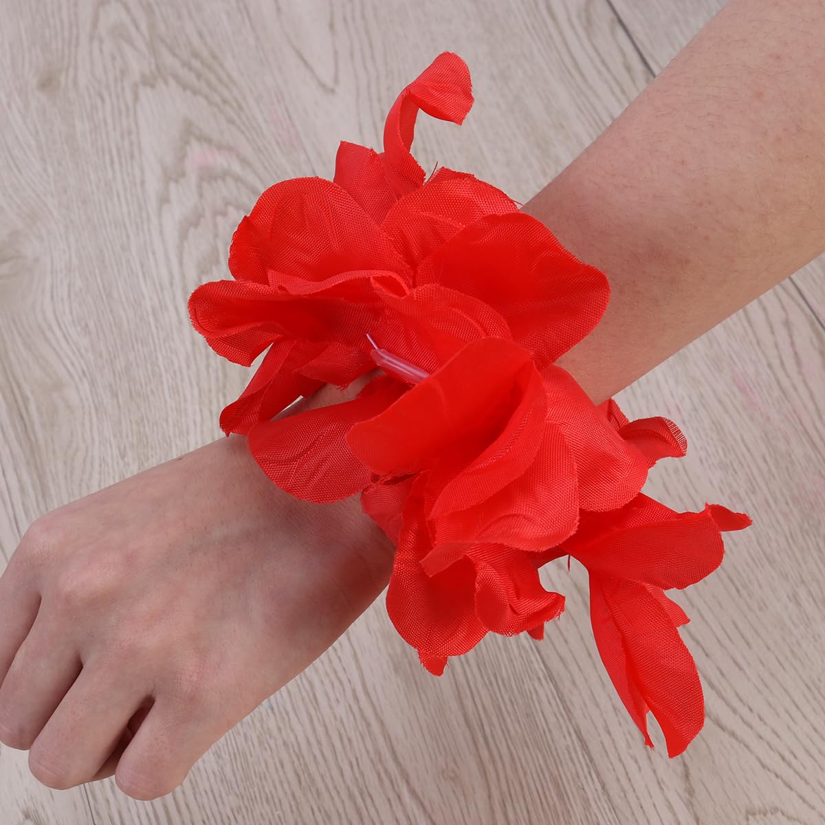 ibasenice 4pcs Ruffled Simulated Silk Hawaiian Lei Necklace Bracelets Wreath Floral Garland for Luau Party Supplies Girls Women - Image 2